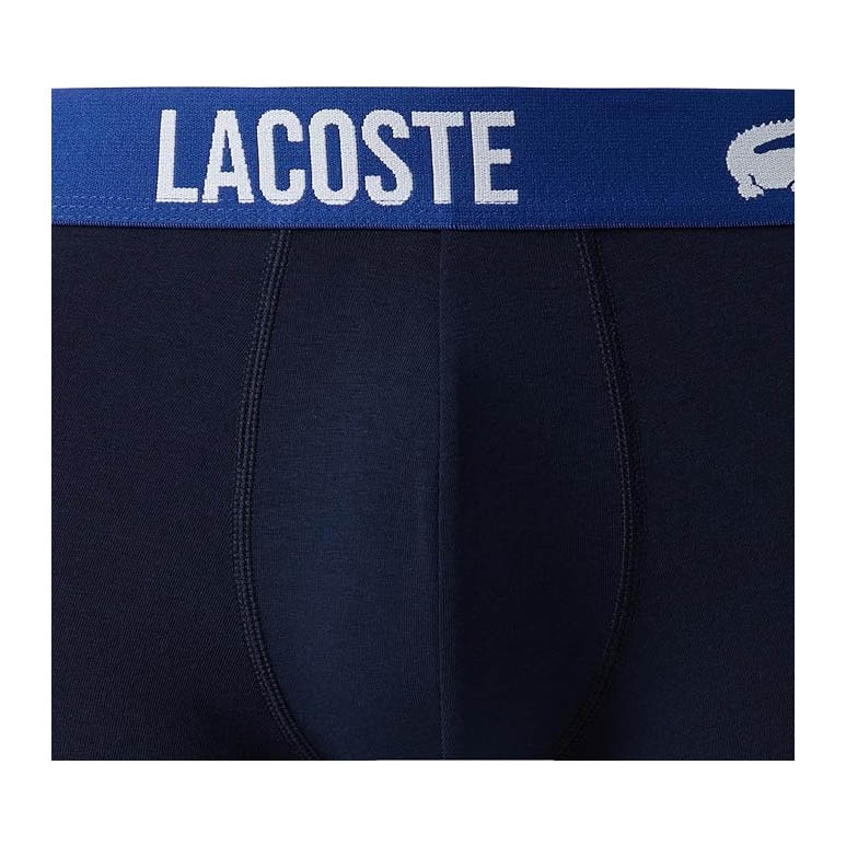 Quần Boxer Lacoste Chính hãng - Cotton Stretch Essentials Boxer Briefs 5-Pack - Màu Đen/Xanh/Navy | JapanSport 6h9309-51-66I