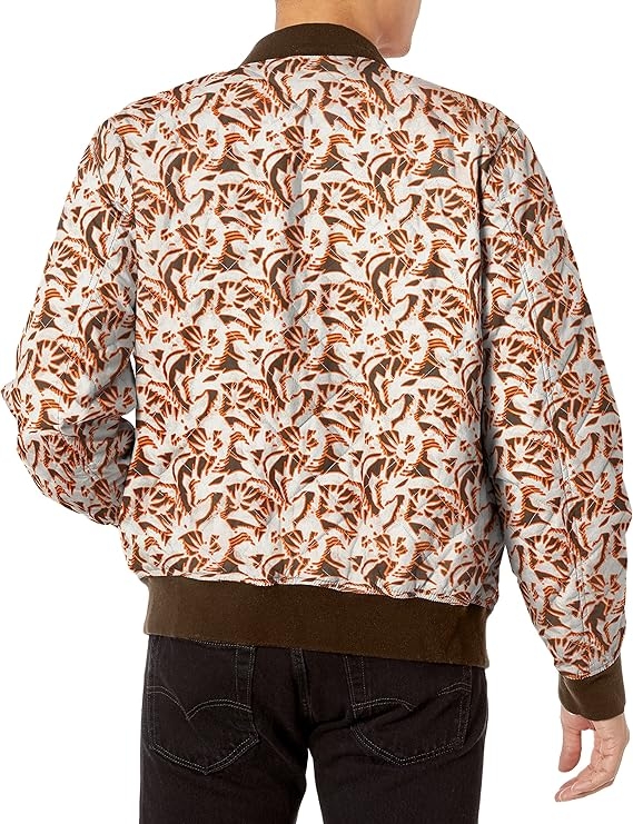 Áo Khoác Levi's Chính Hãng - Levi's Men's Parachute Cotton Diamond Quilted - Màu Trắng/Nâu/Cam| JapanSport LM1RC433-PRT