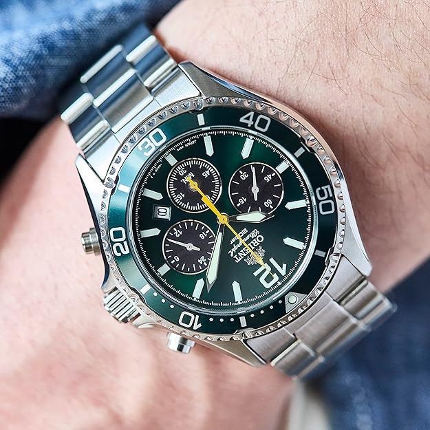 Đồng hồ chính hãng Orient Nam - ORIENT MAKO SOLAR CHRONOGRAPH GREEN 43MM | JapanSport RN-TX0204E