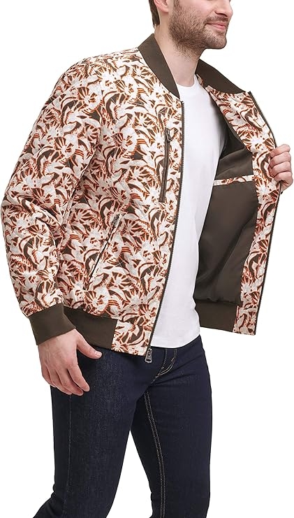 Áo Khoác Levi's Chính Hãng - Levi's Men's Parachute Cotton Diamond Quilted - Màu Trắng/Nâu/Cam| JapanSport LM1RC433-PRT