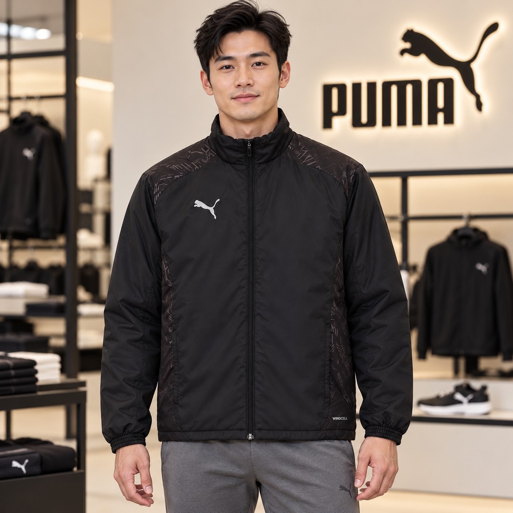 Áo Khoác Puma Chính Hãng - teamFINAL Padded Woven Jacket - Màu Đen | JapanSport 659739-03