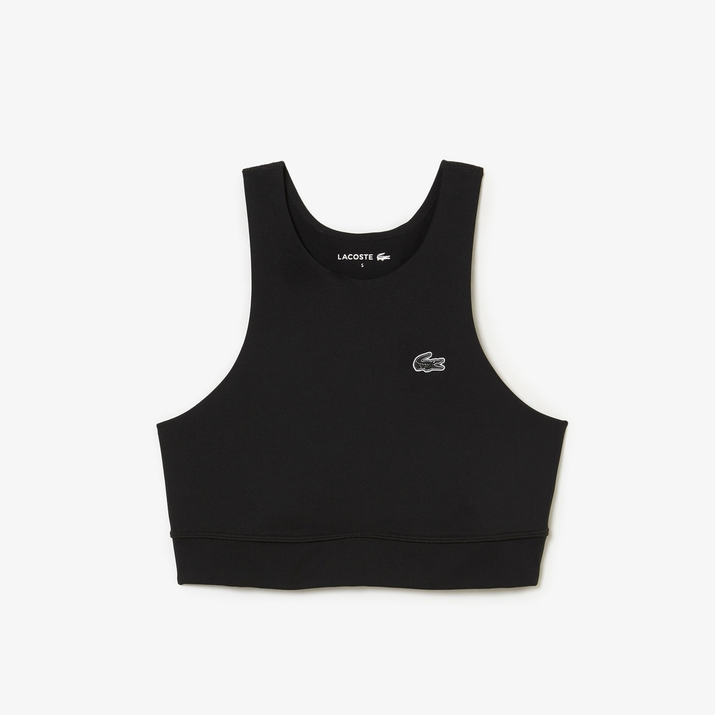 Áo Bra Lacoste nữ Chính hãng - Quick-Drying Sport Top in Recycled Elastic Polyamide - Màu Đen | JapanSport IF5961-51-031