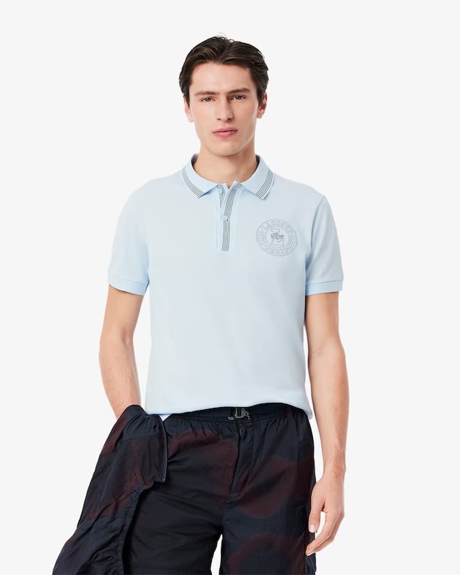 Áo Polo Lacoste Chính hãng - Men's Regular Fit L.12.12 Badge Print Polo - Màu Xanh | JapanSport PH9960-51-T01