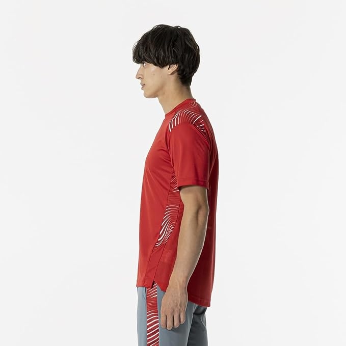 Áo Phông Mizuno Chính Hãng - Short-Sleeved Field Shirt - Màu Đỏ | JapanSport P2MAB040-66