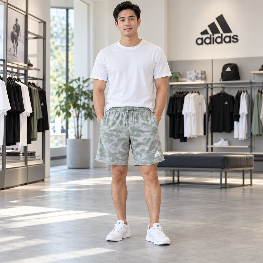 Quần Short Adidas Chính Hãng - Legends Allover Print Shorts - Màu Camo | JapanSport IK8315