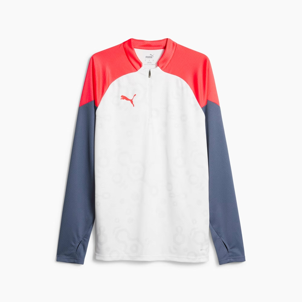 Áo Khoác Puma Nam Chính Hãng - individualCUP Football Quarter-zip Top - Màu Trắng | JapanSport 658483-53