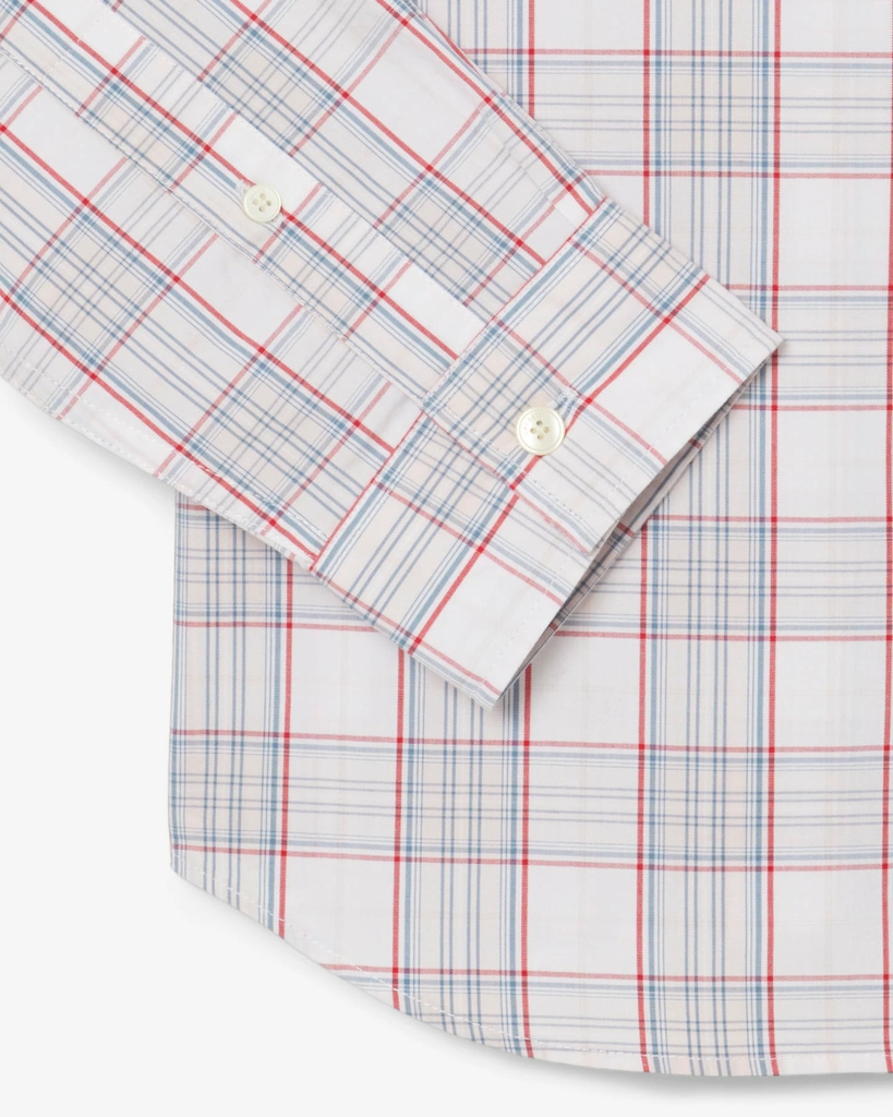 Áo Sơ Mi Lacoste Chính Hãng - Slim Fit Stretch Plaid Shirt - Màu Hồng | JapanSport CH3745-51-CCI
