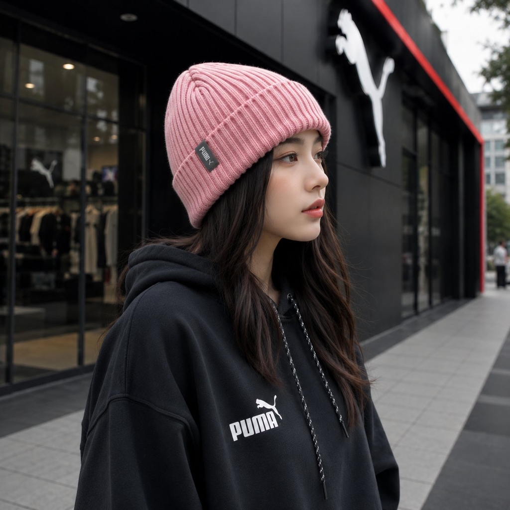 Mũ len Puma Chính Hãng - Classic Low Crown Beanie Jr - Màu Hồng | JapanSport 026559-02