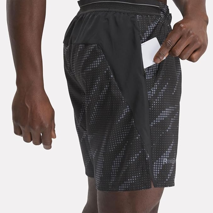 Quần Shorts Reebok Nam Chính Hãng - Speed Short 4.0 AOP - Màu Đen | JapanSport 100207766
