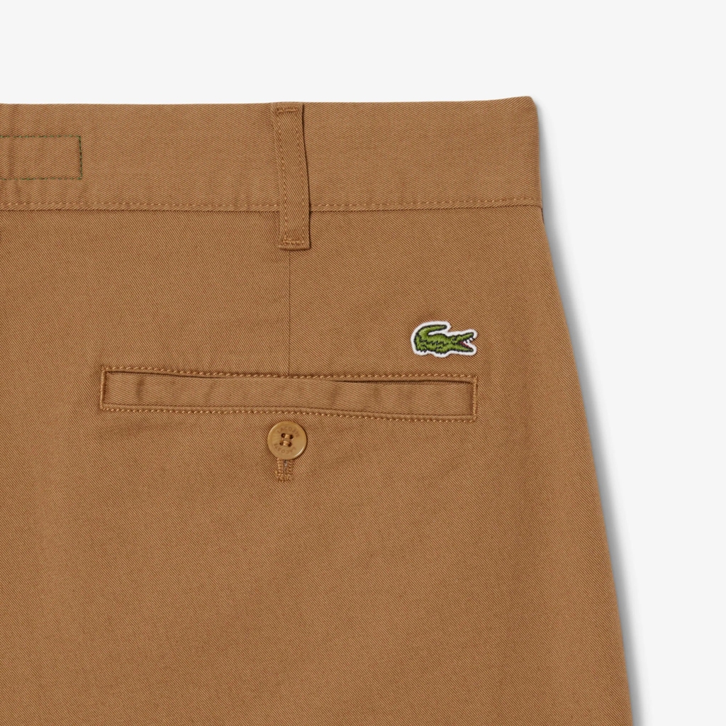 Quần Dài Lacoste Chính hãng - Slim Fit Stretch Cotton Pants - Màu Nâu  | JapanSport  HH3463-51-DPC