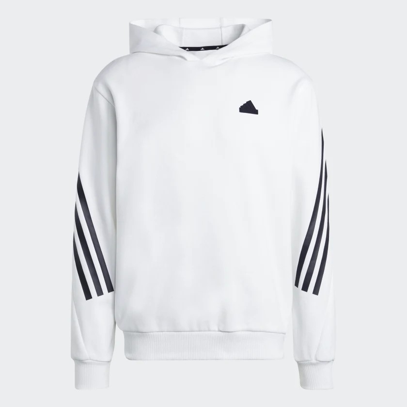 Áo Khoác Adidas Nam Chính Hãng - FUTURE ICONS 3-STRIPES HOODIE - Trắng | JapanSport IC6720
