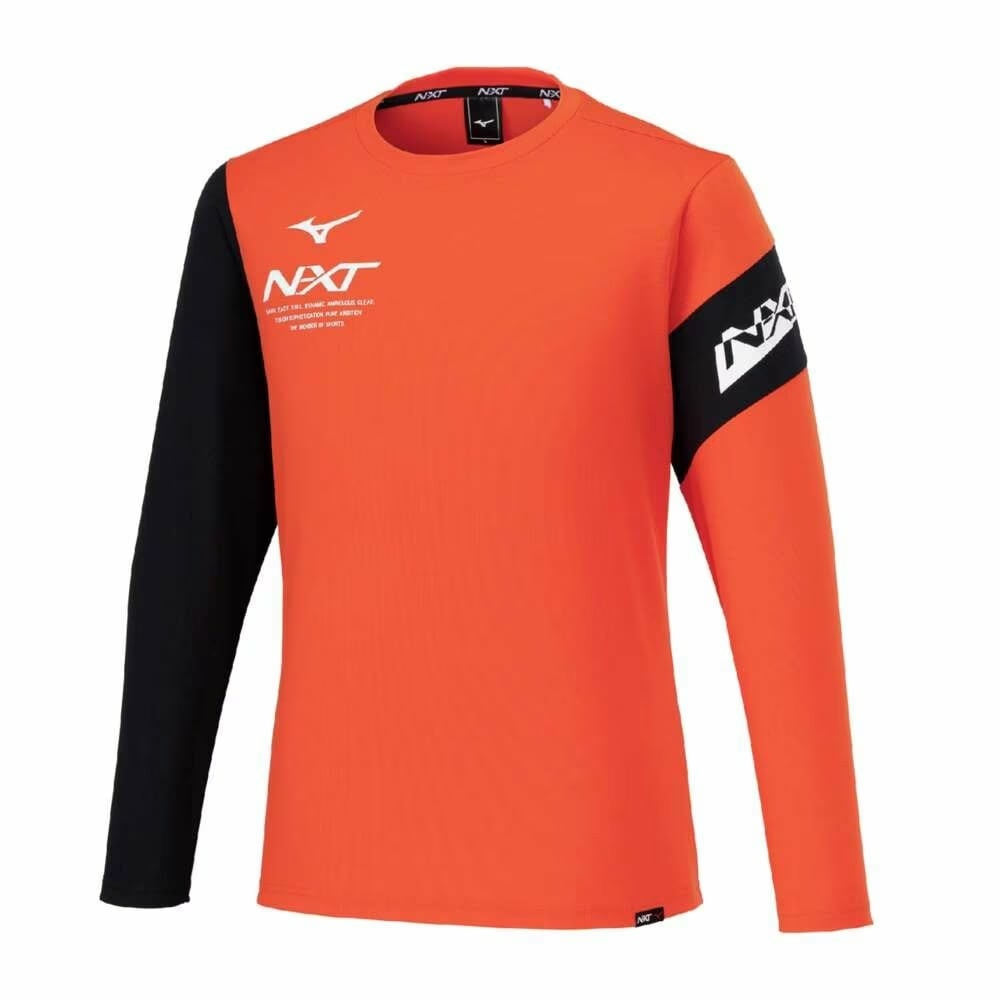 Áo Dài Tay Nam Mizuno Chính Hãng - N-XT Long Sleeve T-Shirt - Màu Cam | JapanSport 32JAB740-55
