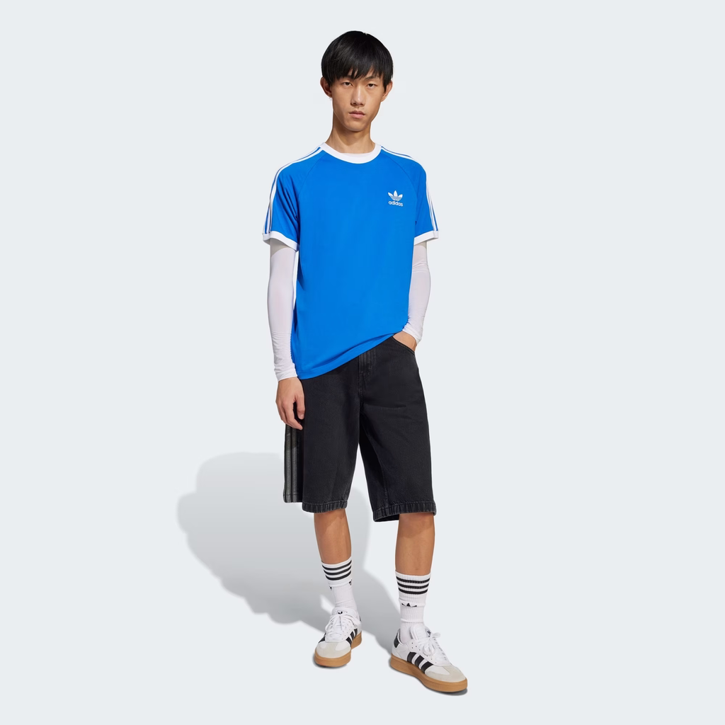 Áo Phông Adidas Nam Chính Hãng - Áo Thun 3 Sọc Adicolor Classics - Màu Xanh | JapanSport JD2880