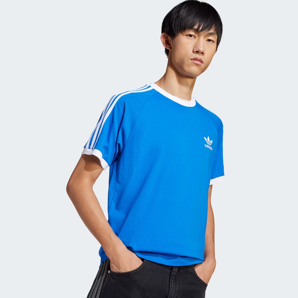 Áo Phông Adidas Nam Chính Hãng - Áo Thun 3 Sọc Adicolor Classics - Màu Xanh | JapanSport JD2880