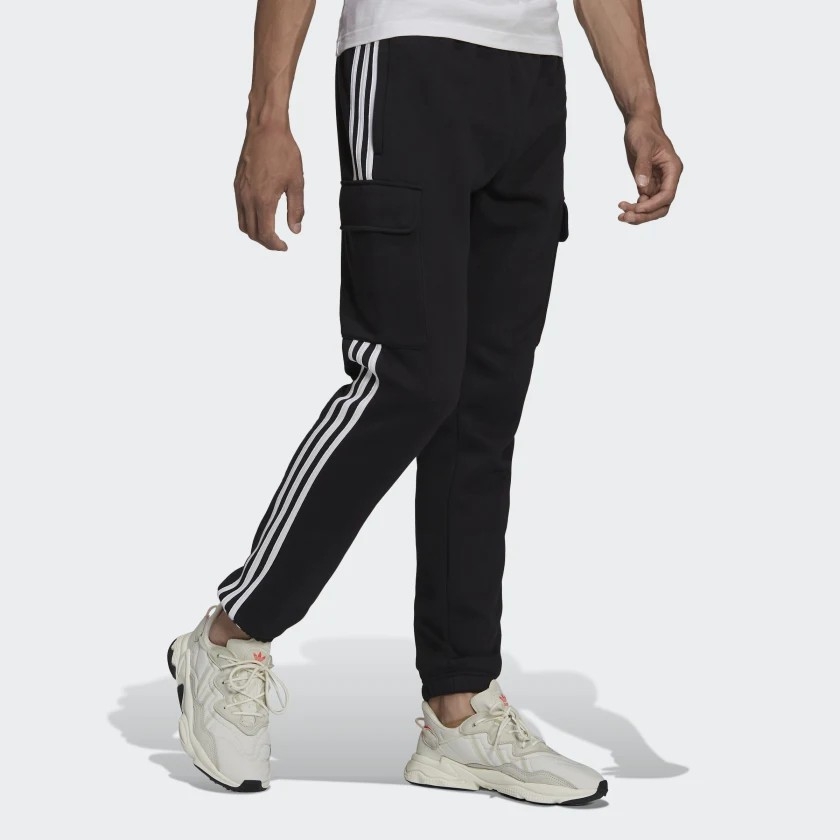 Quần Adidas Nam Chính Hãng - Adicolor Classics 3-Stripes Cargo Slim - Đen | JapanSport HG4829