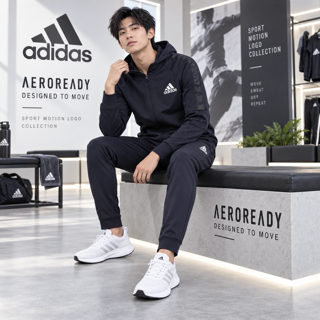Bộ thể thao nam Adidas Chính Hãng - AEROREADY Designed To Move Sport- Màu xanh navy | JapanSport H28796+GV5301