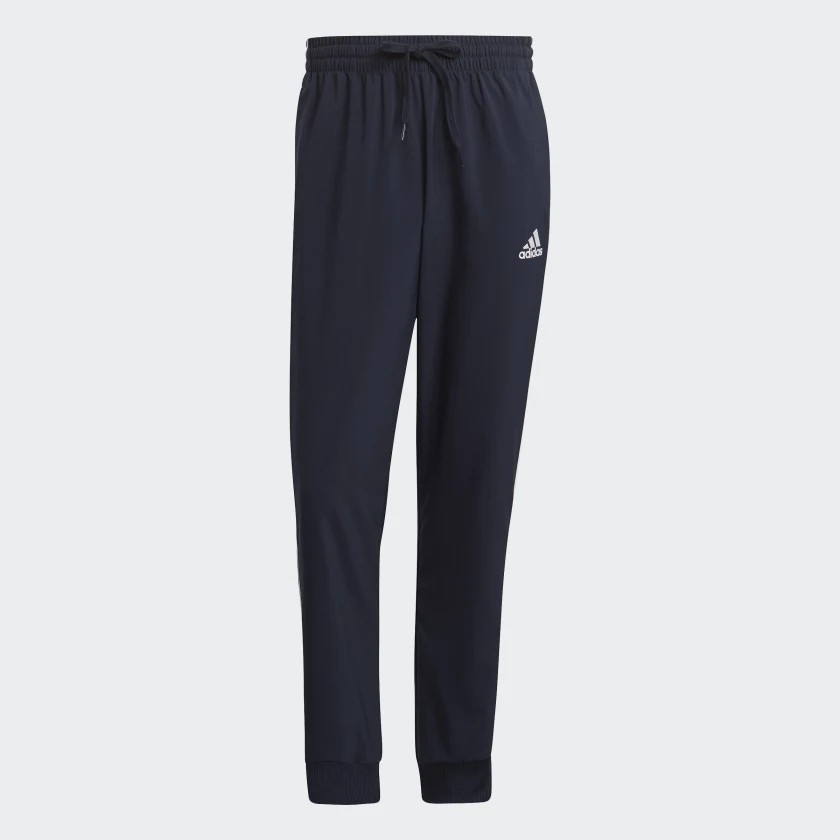 Quần Adidas Nam Chính Hãng - AEROREADY Essentials Tapered Cuff Woven 3-Stripes - Navy | JapanSport GK8981