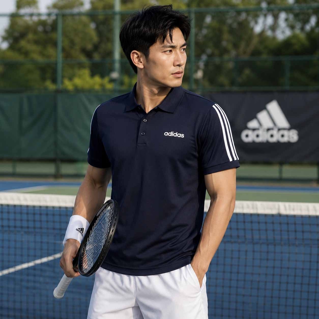 Áo Polo Adidas Nam Chính Hãng - Áo polo 3 Sọc - Màu Đen | JapanSport EJ0925