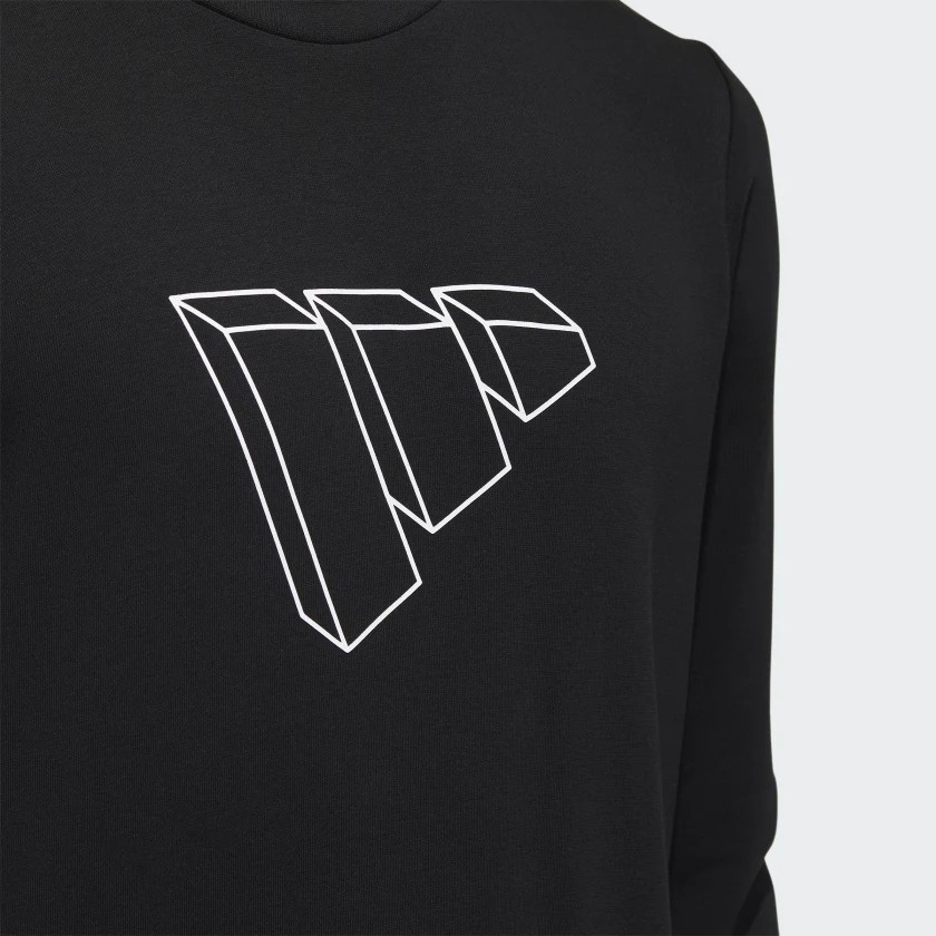 Áo dài tay nam Chính Hãng - BADGE OF SPORT SWEATSHIRT - Đen | JapanSport GP0987