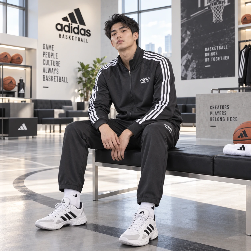 Bộ thể thao nam Adidas Chính Hãng - Basketball Select - Màu đen Carbon | JapanSport IC2413+IC2415