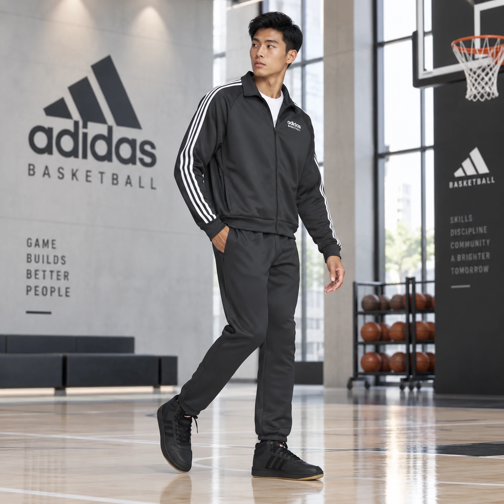 Bộ thể thao nam Adidas Chính Hãng - Basketball Select - Màu đen Carbon | JapanSport IC2413+IC2415