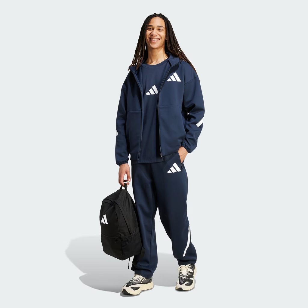 Áo Khoác Adidas Chính Hãng - Blue ZNE Full-Zip Hooded Track Jacket - Màu Xanh | JapanSport JW4718
