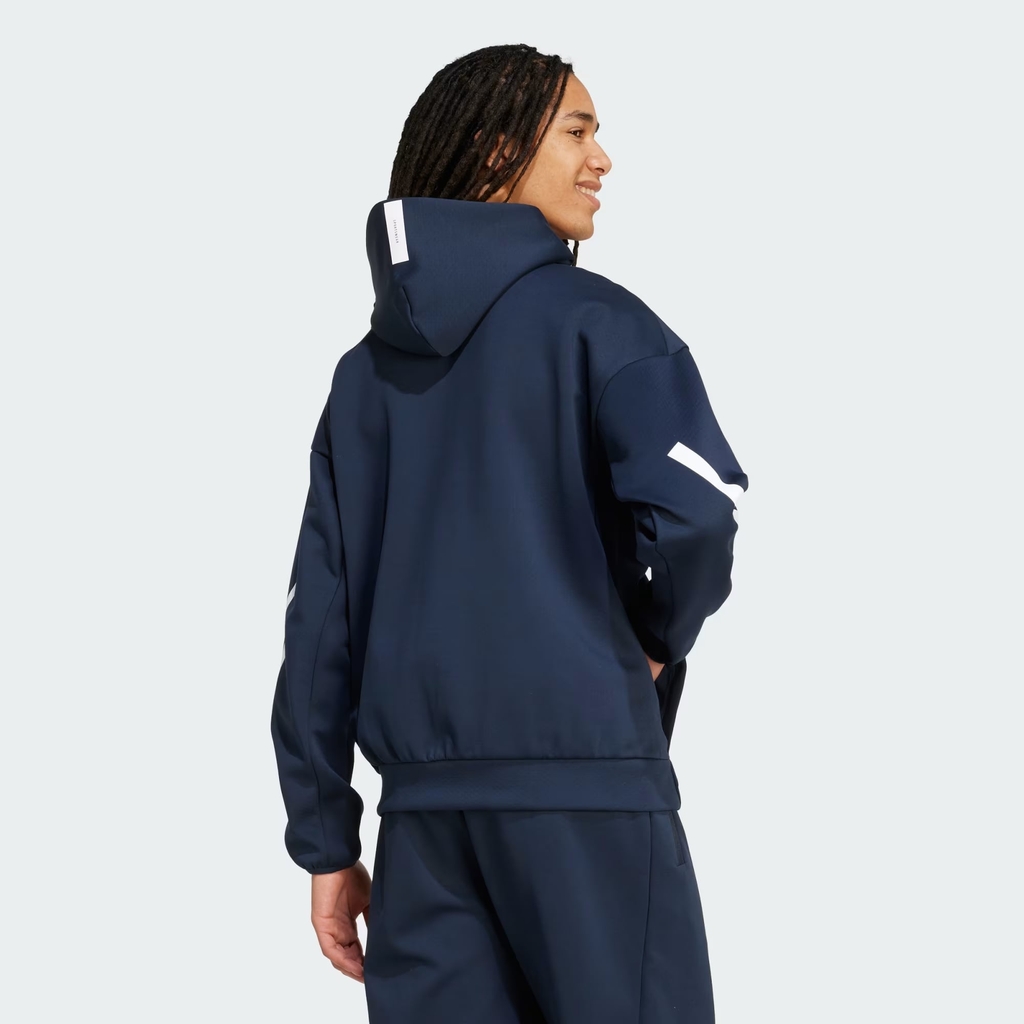 Áo Khoác Adidas Chính Hãng - Blue ZNE Full-Zip Hooded Track Jacket - Màu Xanh | JapanSport JW4718