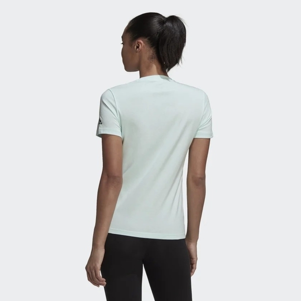 Áo Phông Adidas Nữ Chính Hãng - Camiseta Essentials Slim Logo - Xanh | JapanSport HC9271