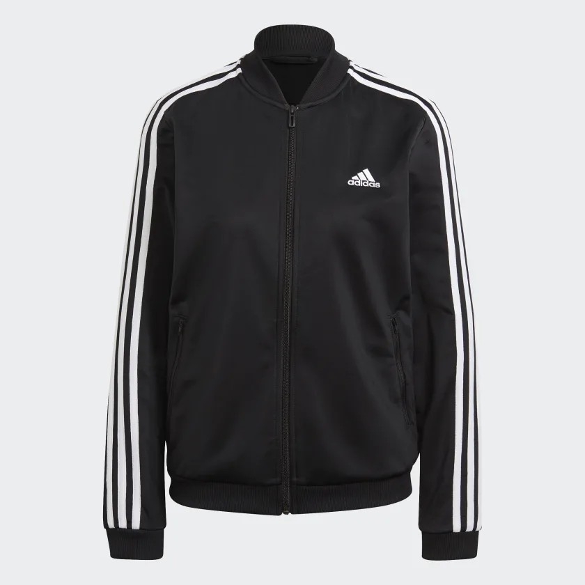 Bộ Thể Thao  Adidas Nữ Chính Hãng - Essentials 3-Stripes Track Suit - Đen | JapanSport GM5534