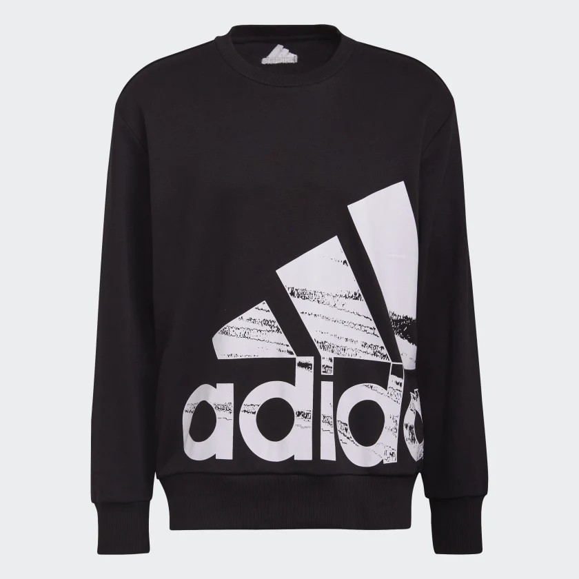 Áo Khoác Adidas Nam Chính Hãng - Essentials Brandlove French Terry Sweatshirt - Đen | JapanSport HE1781