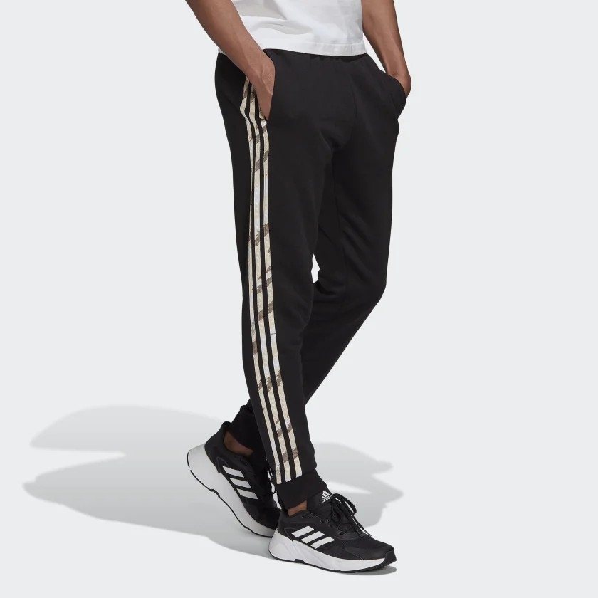 Quần Adidas Nam Chính Hãng - Essentials French Terry Camo Print Joggers - Đen | JapanSport HE1871