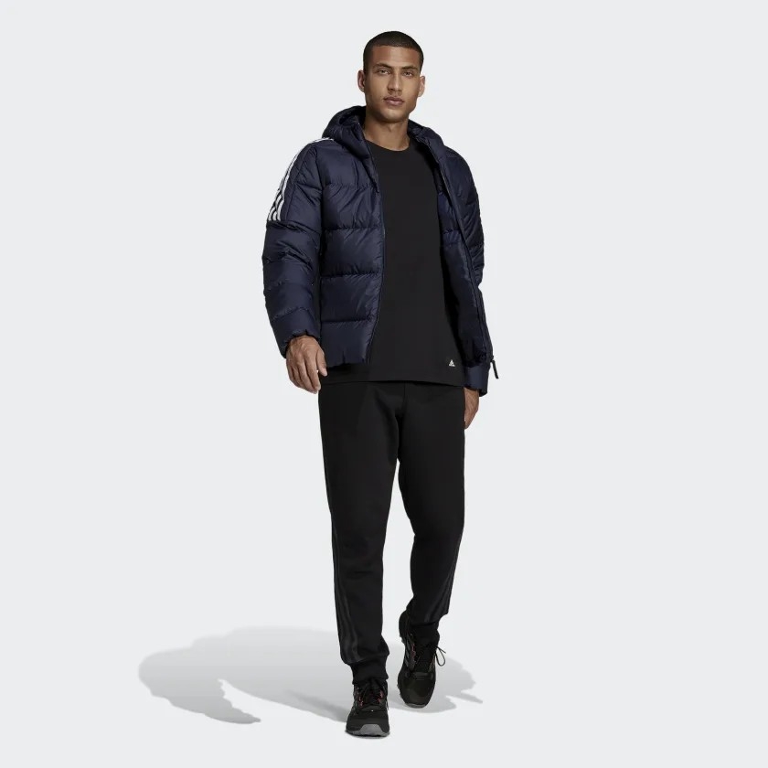 Áo Khoác Lông vũ Adidas Chính hãng - Essentials Midweight Down Hooded Jacket - Xanh | JapanSport GT9133