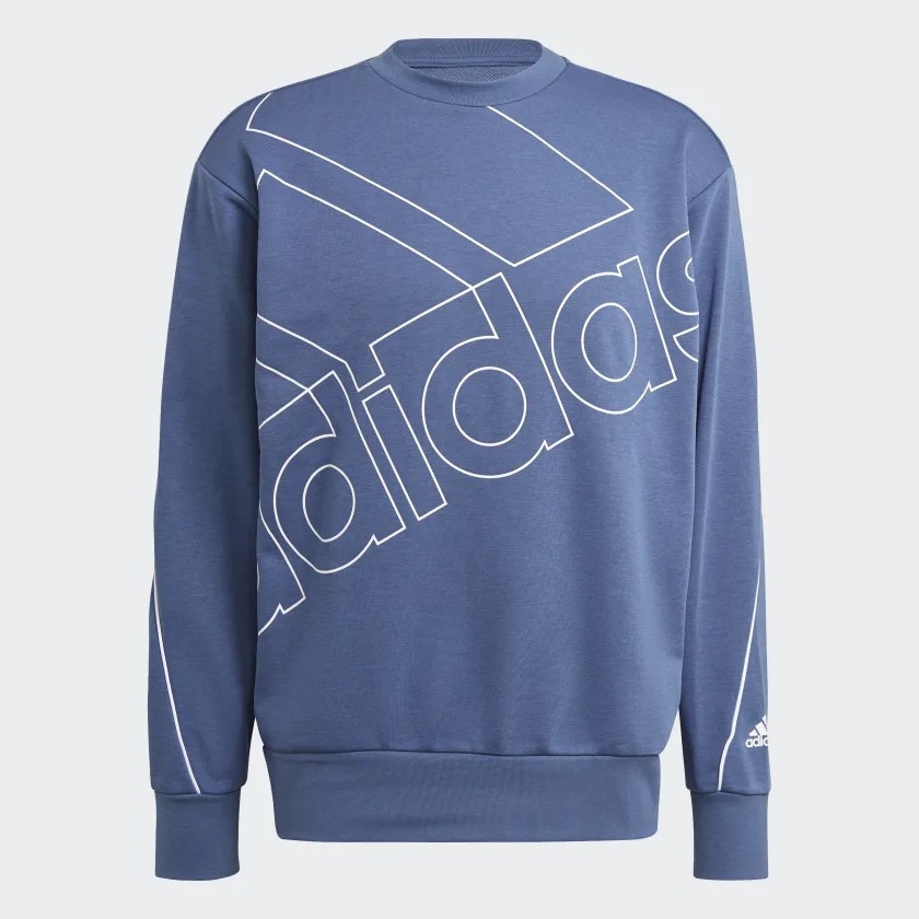 Áo dài tay nam Adidas Chính hãng - Giant Logo Sweatshirt Nam - Xanh | JapanSport GK9375