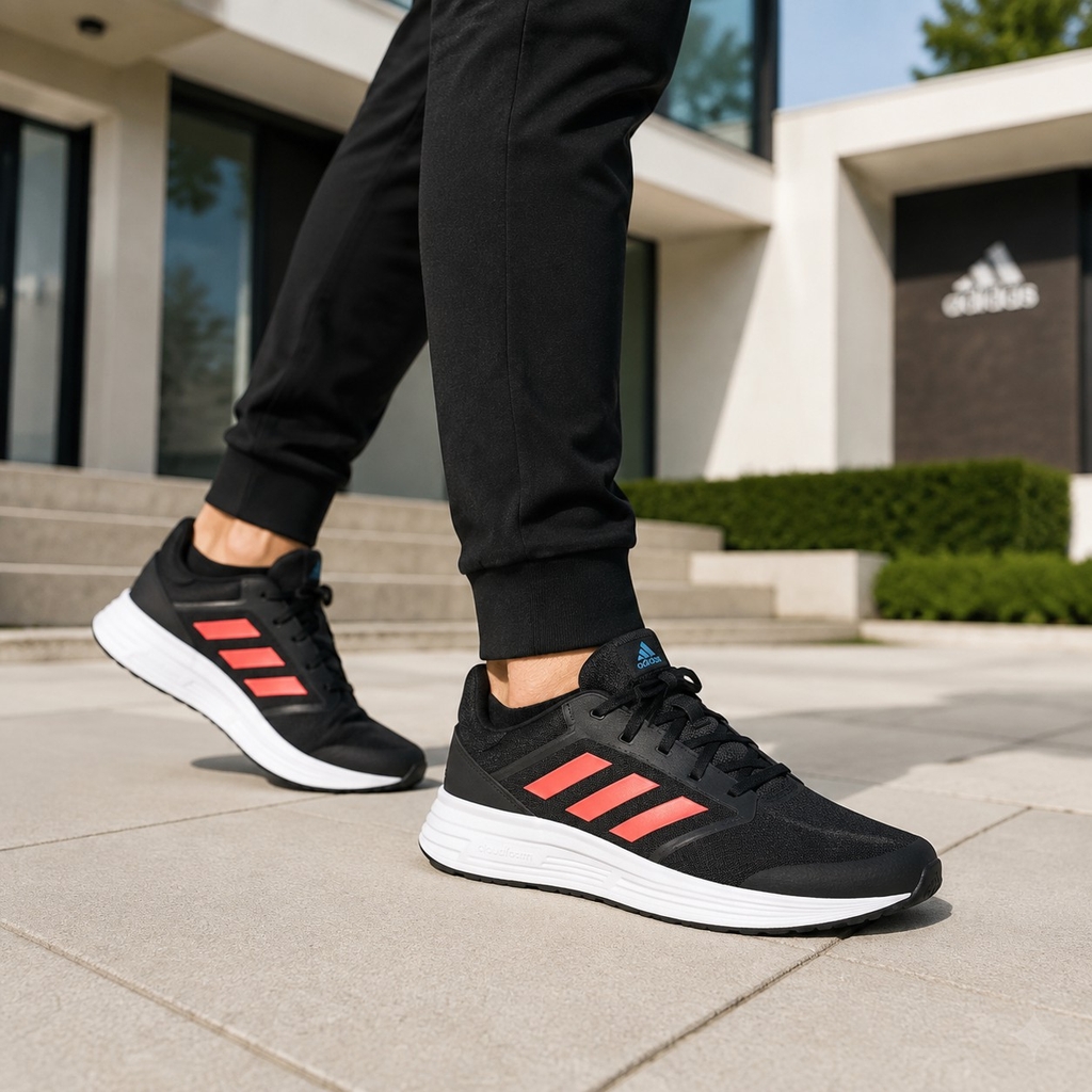 Giày chạy Nam Adidas Chính Hãng - Galaxy 5 - Black/White | JapanSport - GW0767