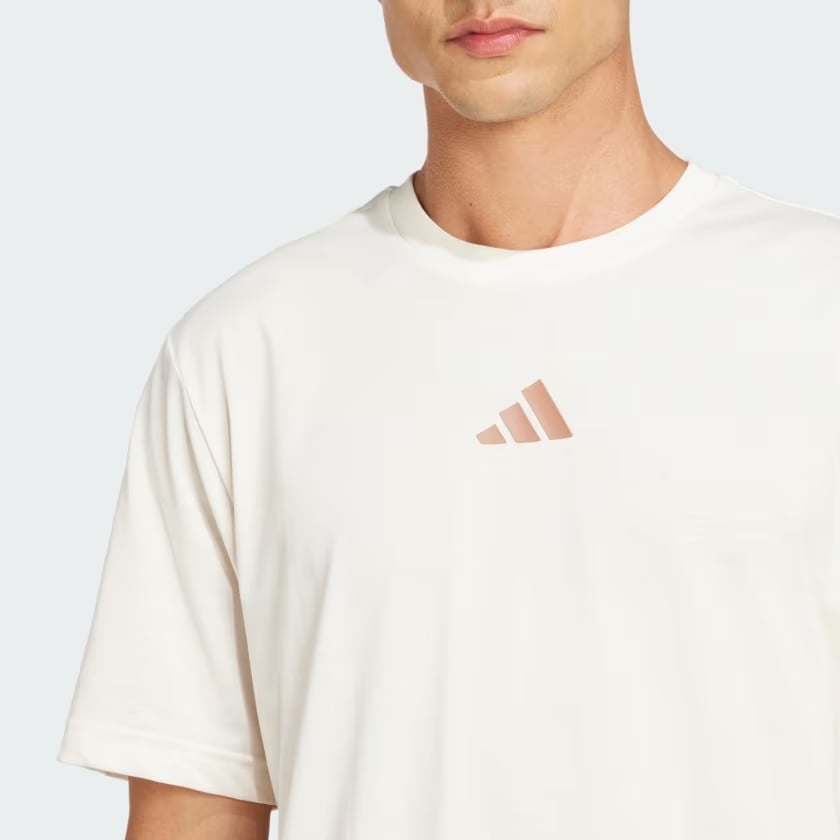 Áo Phông Adidas Nam Chính Hãng - Graphic One Rep at a Time Climacool - Màu sữa | JapanSport JJ1447
