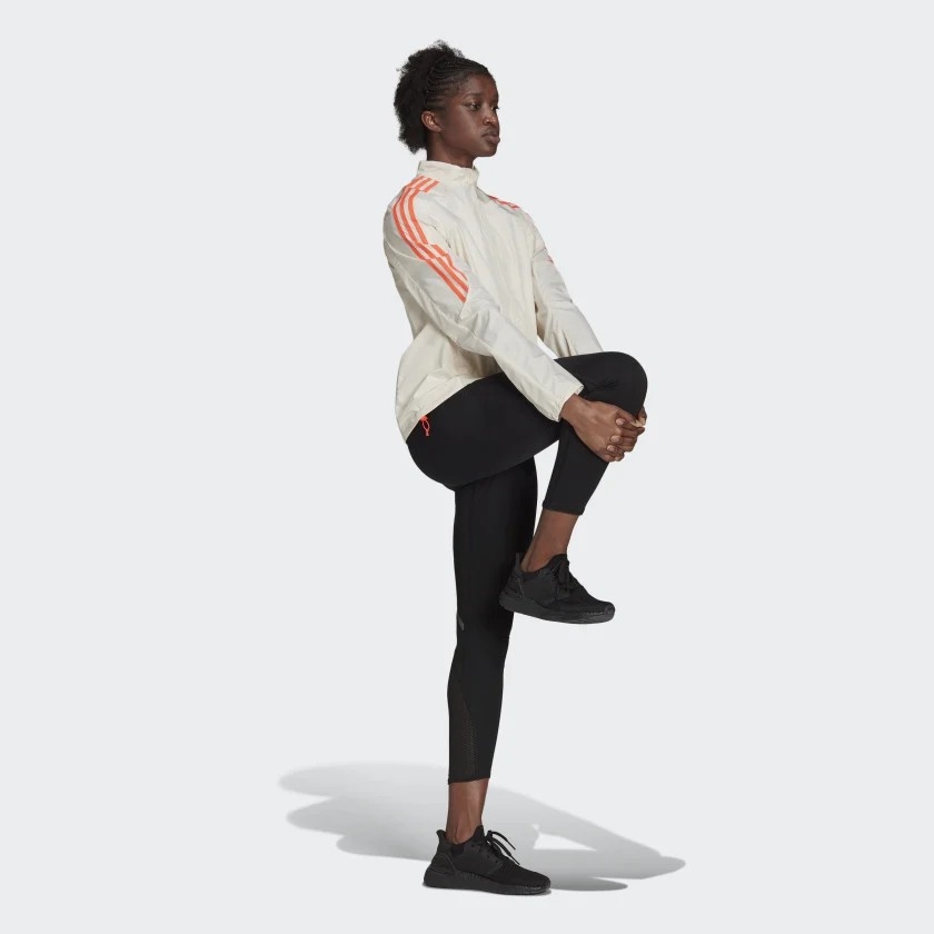 Áo Khoác Adidas Nữ Chính Hãng - MARATHON 3 COLORS - Kem | JapanSport H31042