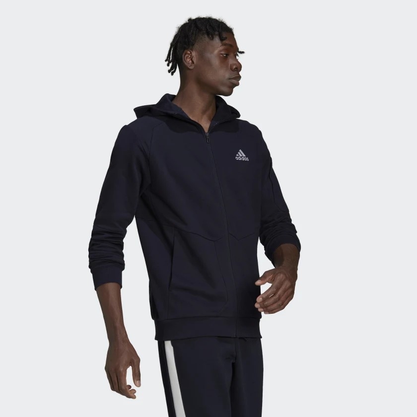 Áo Khoác Adidas Chính hãng - Essentials 4Gameday Full-Zip Nam - Blue | JapanSport HE1812