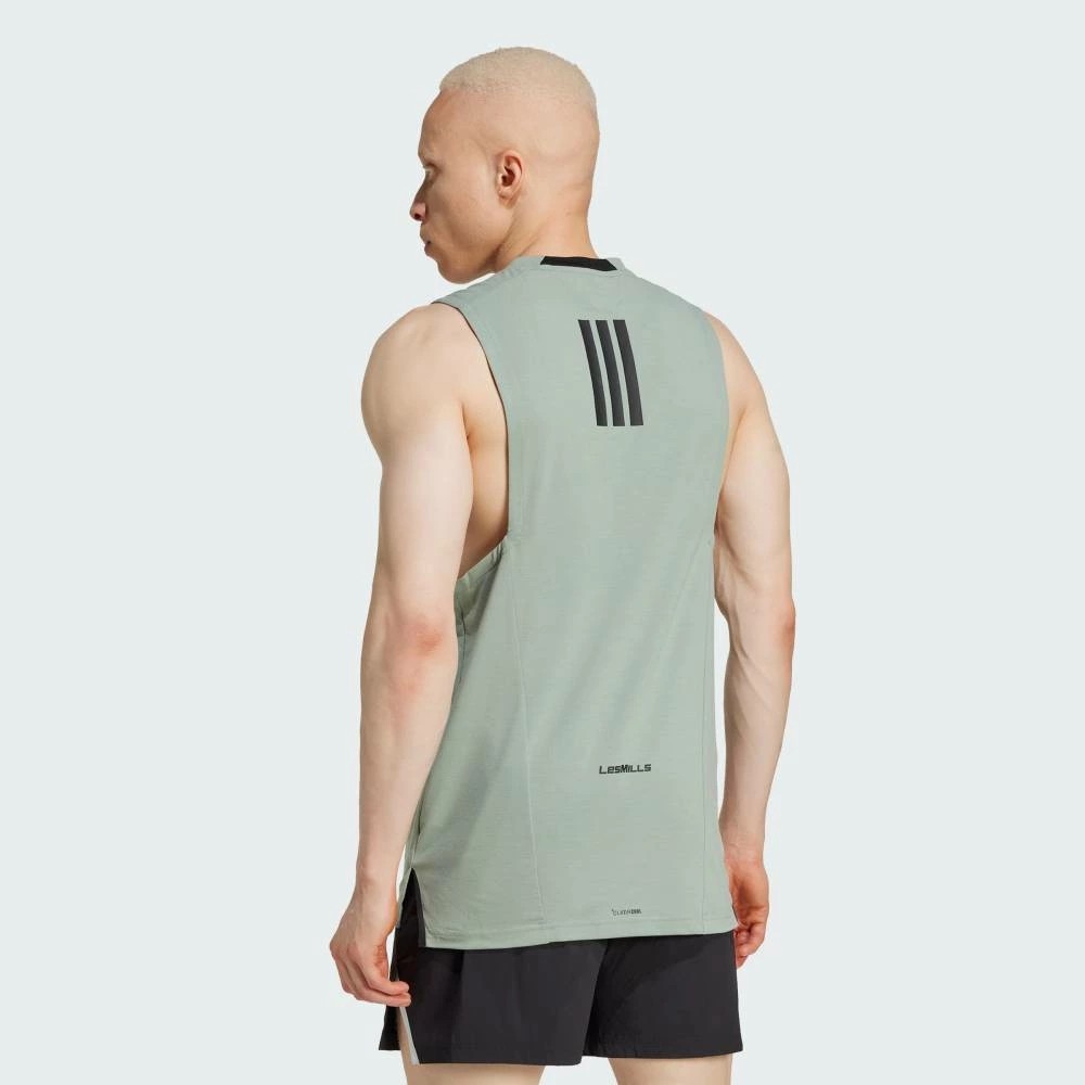 Áo ba lỗ Adidas Nam Chính Hãng - Les Mills graphic Tank top - màu xanh| JapanSport JJ1437