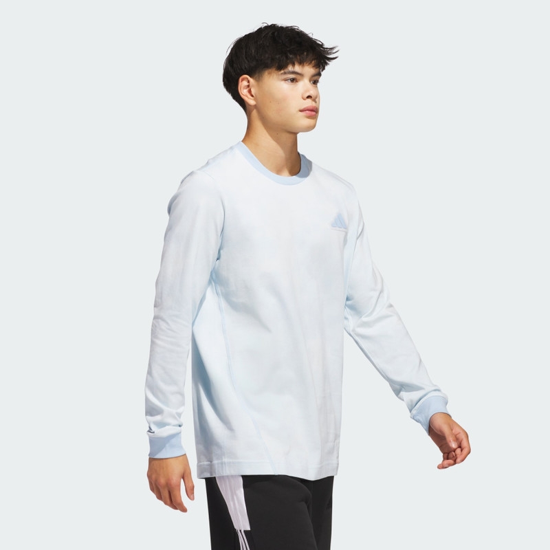Áo Dài Tay Nam Adidas Chính Hãng - Long Sleeve Tech Tee - Màu Xanh | JapanSport JN8704