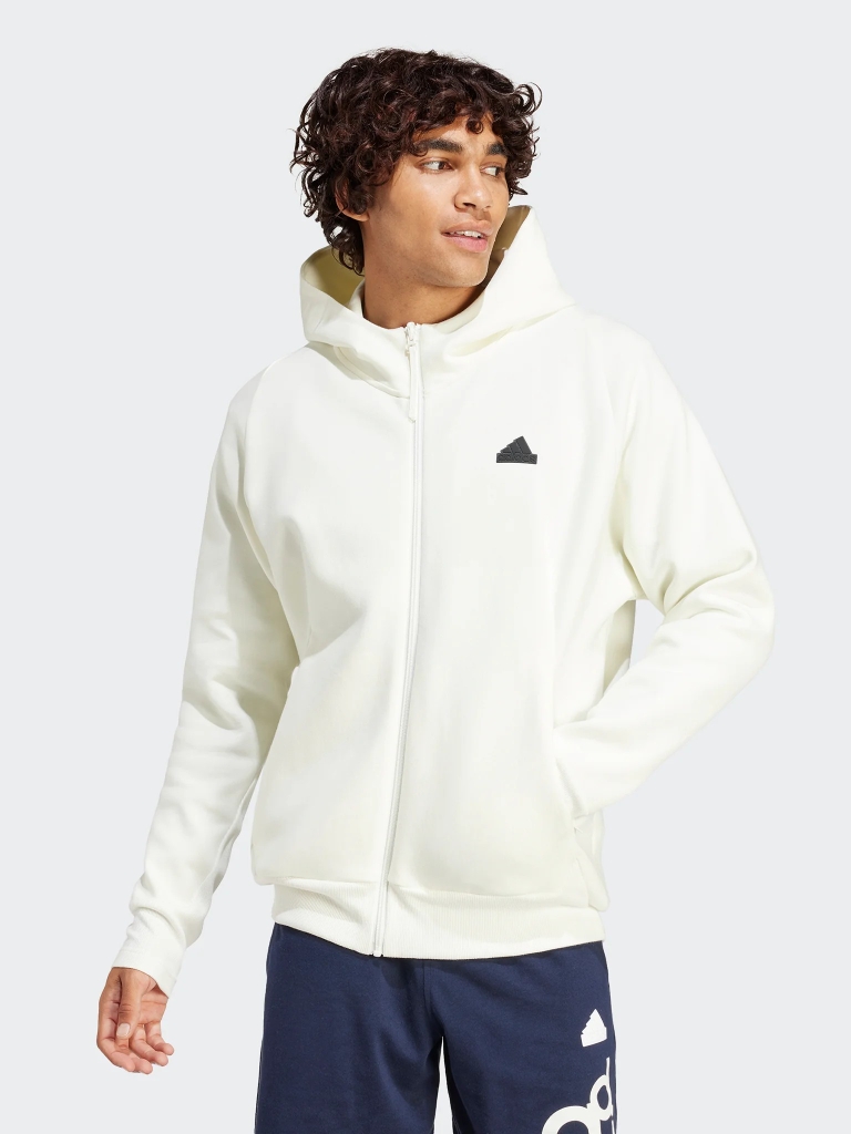 Áo Khoác Adidas Chính Hãng - Z.N.E. Premium Full-Zip Hooded Track Jacket - Màu Be | JapanSport IR5208