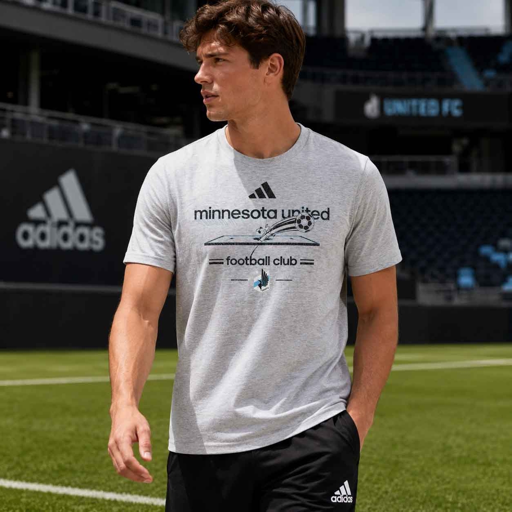 Áo Phông Adidas Nam Chính Hãng - Minnesota United FC Vintage T-Shirt - Màu xám | JapanSport JP2888