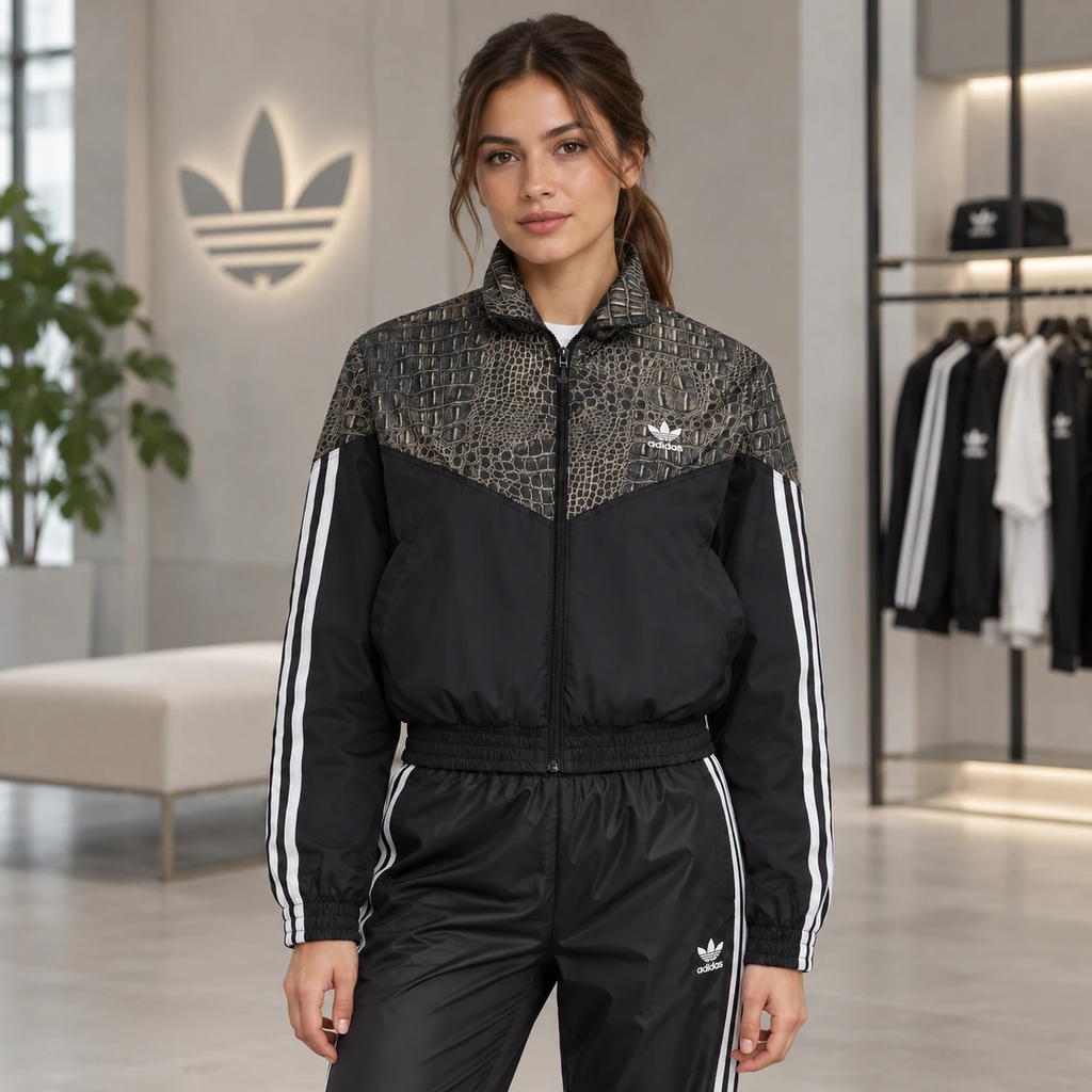 Áo Khoác Nữ Adidas Chính hãng - Originals Aop Track Jacket - Màu Đen | JapanSport H20428