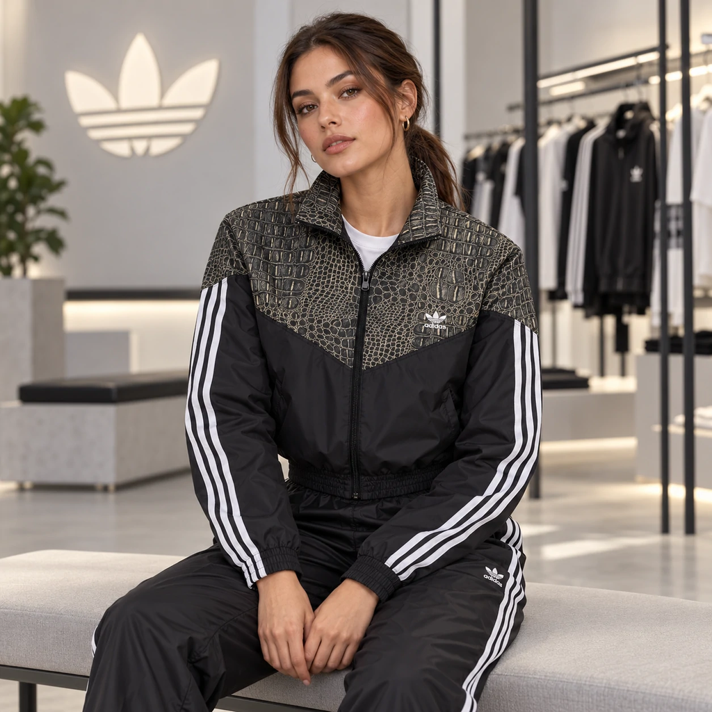 Áo Khoác Nữ Adidas Chính hãng - Originals Aop Track Jacket - Màu Đen | JapanSport H20428
