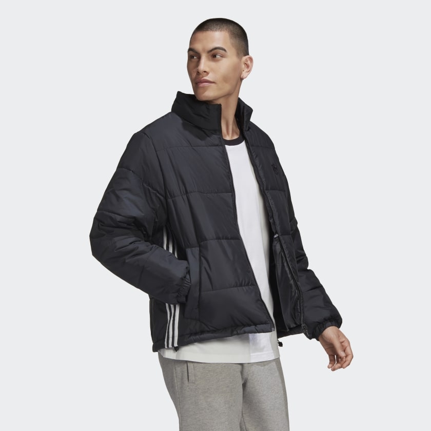 Áo Khoác Adidas Chính Hãng - PADDED STAND COLLAR PUFFER - Black | JapanSport - GE1341