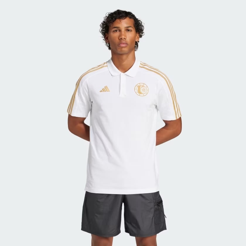 Áo Polo Adidas Nam Chính Hãng - Playera Polo Tigres UANL DNA - Màu trắng | JapanSport JI6942