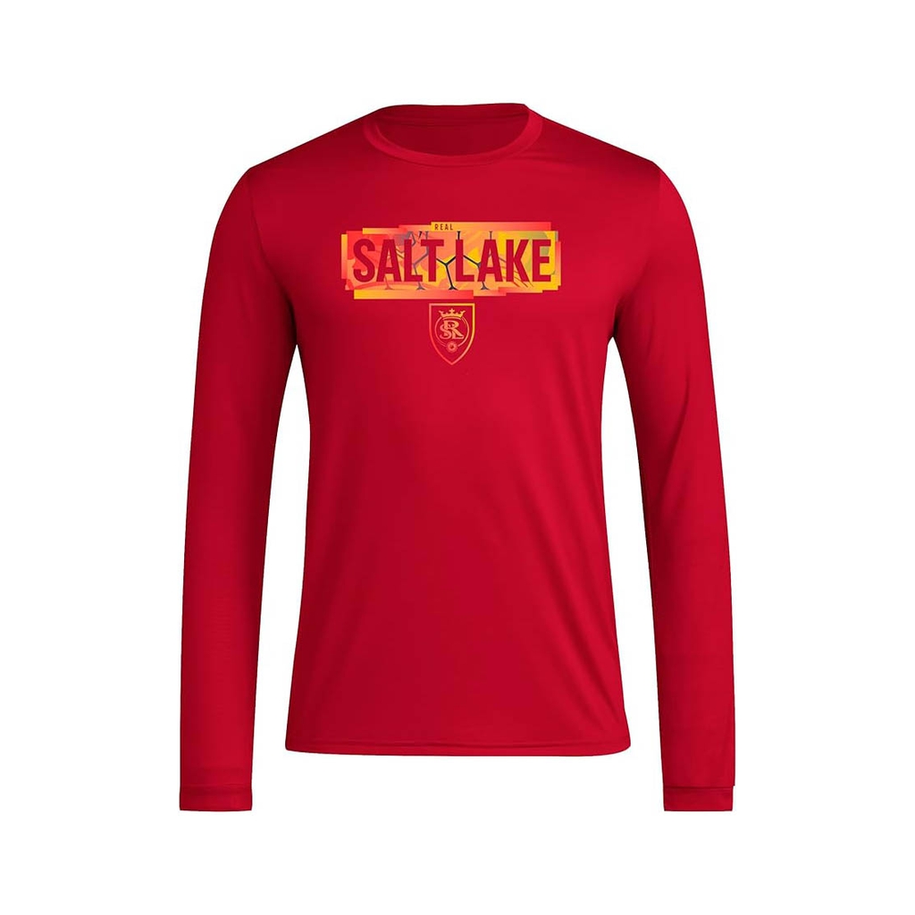 Áo Phông Adidas Nam Chính Hãng - Real Salt Lake Long Sleeve Pre-Game T-Shirt - Màu đỏ | JapanSport IP1033
