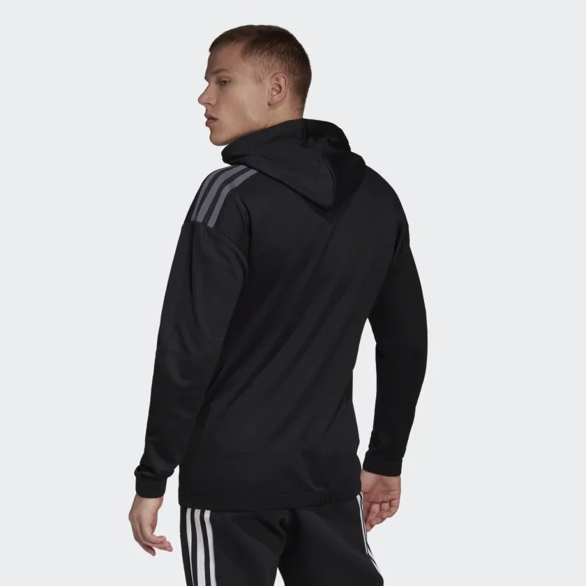 Áo Hoodie Nam Chính  Hãng - RVL 3-Stripes Hoodie - Đen | JapanSport HE2271