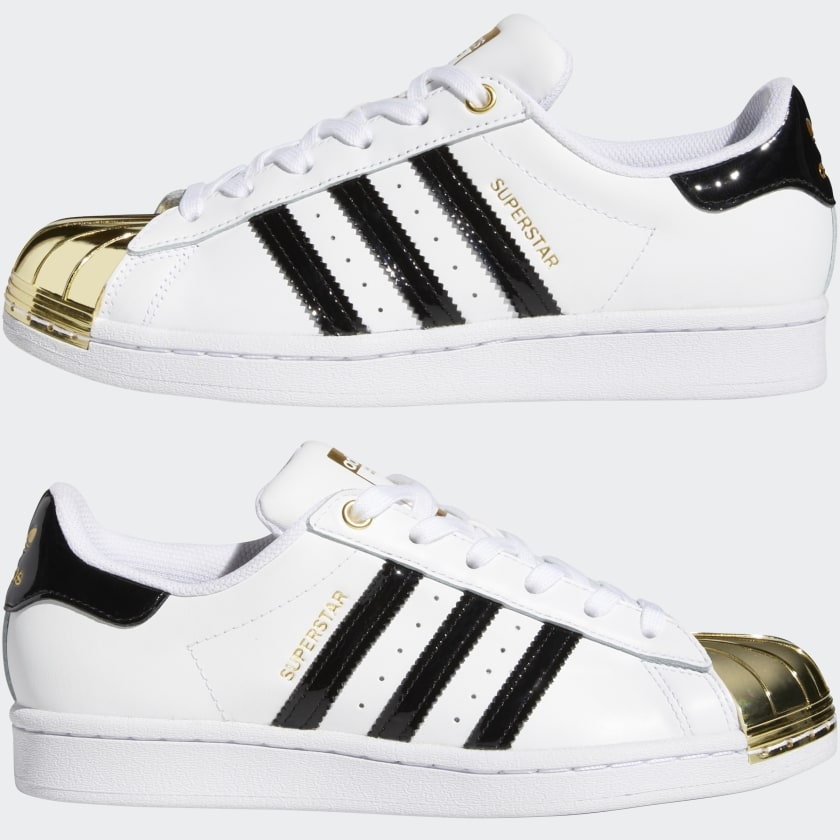 Giày Adidas Nam Nữ Chính Hãng - SuperStar Metal Toe - White/Black/Gold | JapanSport - FV3310