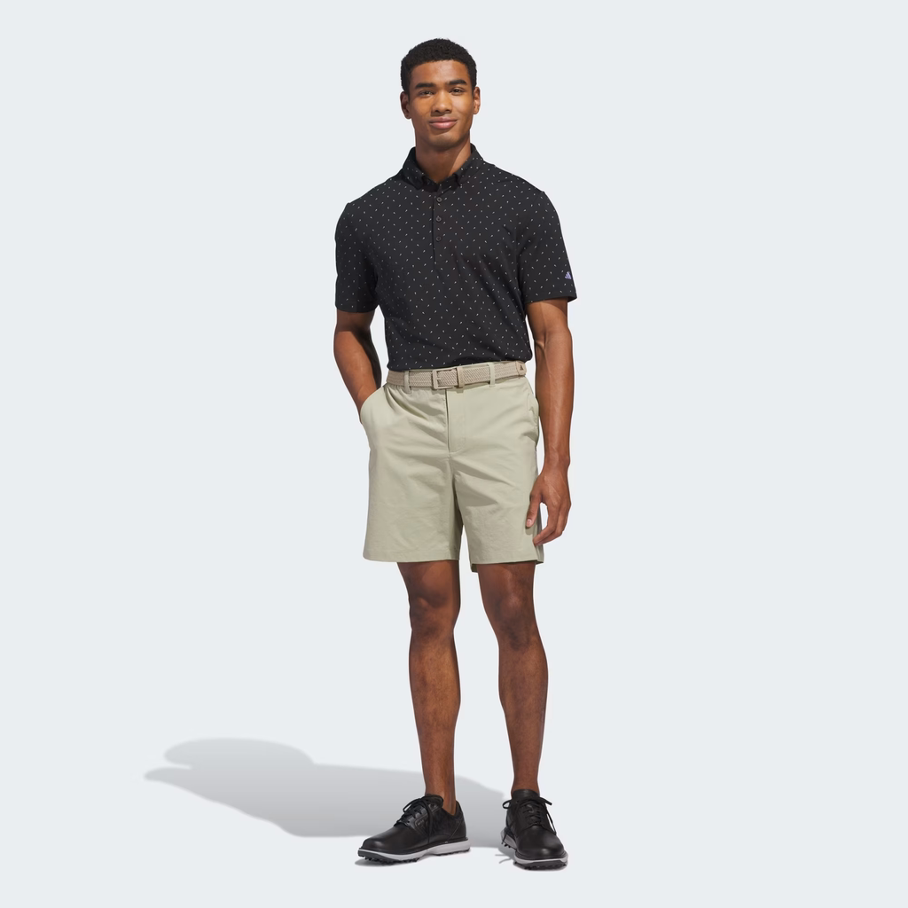 Áo Polo Golf Adidas Nam Chính Hãng - ULTIMATE365+ MICRO PRINT - Màu đen | JapanSport KB3726