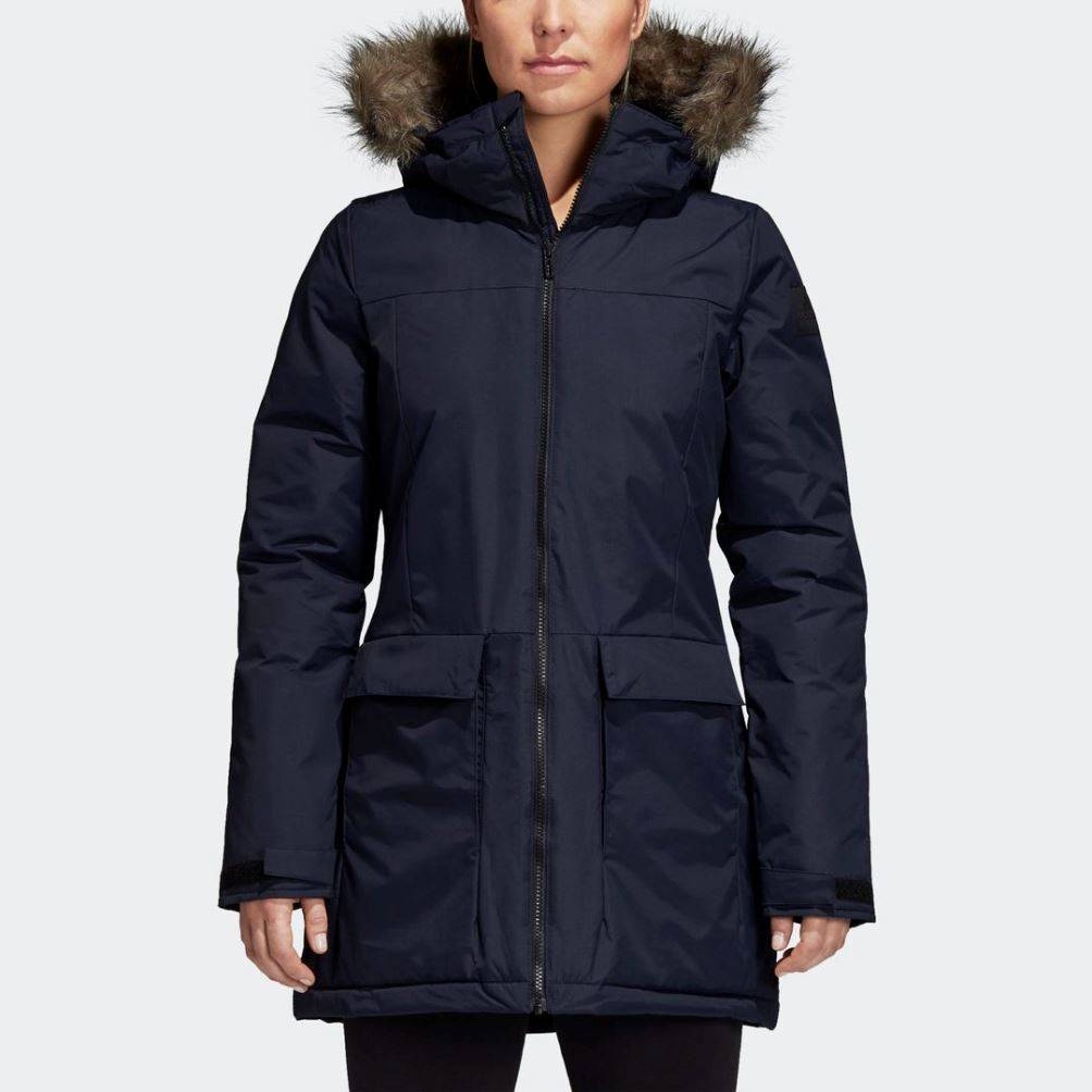 Áo Khoác Adidas Nữ Chính Hãng - PARKA XPLORIC - Navy | JapanSport - CY8608